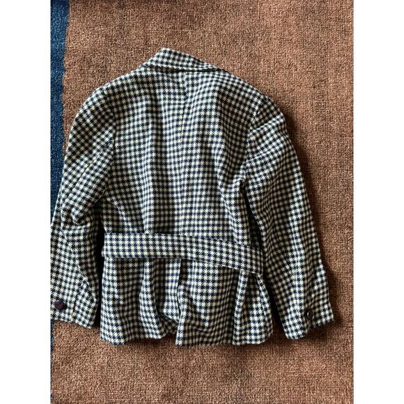 Elegant Heir Vintage Houndstooth Wool Jacket Belt‎ - 4/5T - Picture 3 of 9